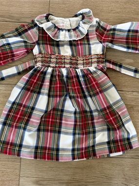 Bonnie Jean Red, Blue, White Plaid Dress (Toddler)